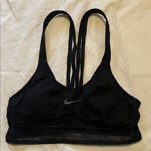 Nike Women's Black Mesh Dri-Fit Racerback Sports Bra